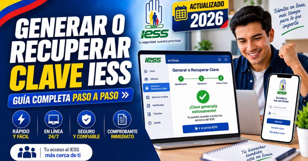 Generar o recuperar clave IESS 2026