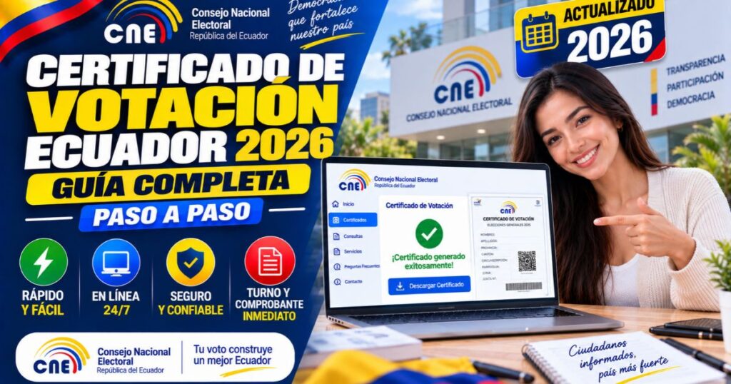 Certificado de votación Ecuador 2026: cómo consultar y obtener el documento
