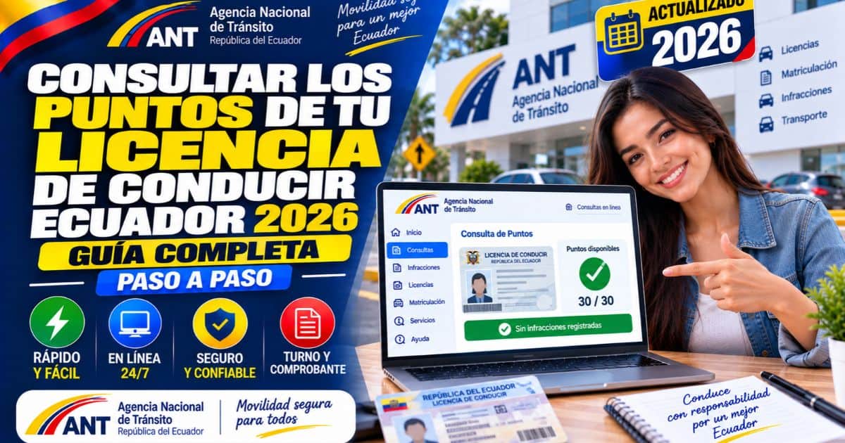 Consultar puntos licencia de conducir Ecuador